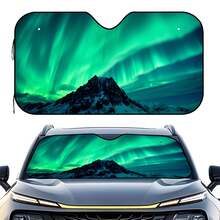 1pc Landscape Printed Car Sunshade, Fits Various Car Models, Decorative Item With UV Protection, Heat Insulation And Privacy Function, Keeps Car Cool, Easy Installation, Foldable For Storage - Sunshade - View 5