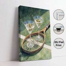 1 tấm áp phích cổ điển | Tranh canvas chủ đề Câu lạc bộ quần vợt màu hồng vùng quê, tranh nghệ thuật thời trang cocktail Martini, thích hợp trang trí phòng ngủ, hành lang, phòng khách, quà tặng tân gia hoàn hảo, không bao gồm khung. - C - Xem 18