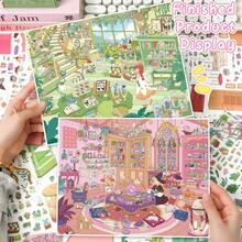 New Large Size DIY Scene Stickers, Adult Landscape Stickers, House Stickers, Scrapbooking Stickers, 3D Miniature House Micro Landscape Stickers, DIY Scrapbook Stickers, Landscape Stickers, Scenery Stickers, Notebook Stickers, Reusable, Multiple Sizes Available - A - View 5