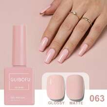 Brand GUIBOFU 1pc No.063 Gel Nail Polish - Watermelon Pink - View 3