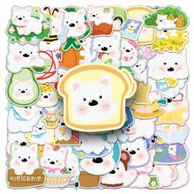 50 piezas Pegatinas de Terrier Escocés Occidental, Lindas Pegatinas Decorativas Impermeables de Cachorro de Terrier Blanco Escocés Occidental Original de Dibujos Animados - Multicolor - Ver 6