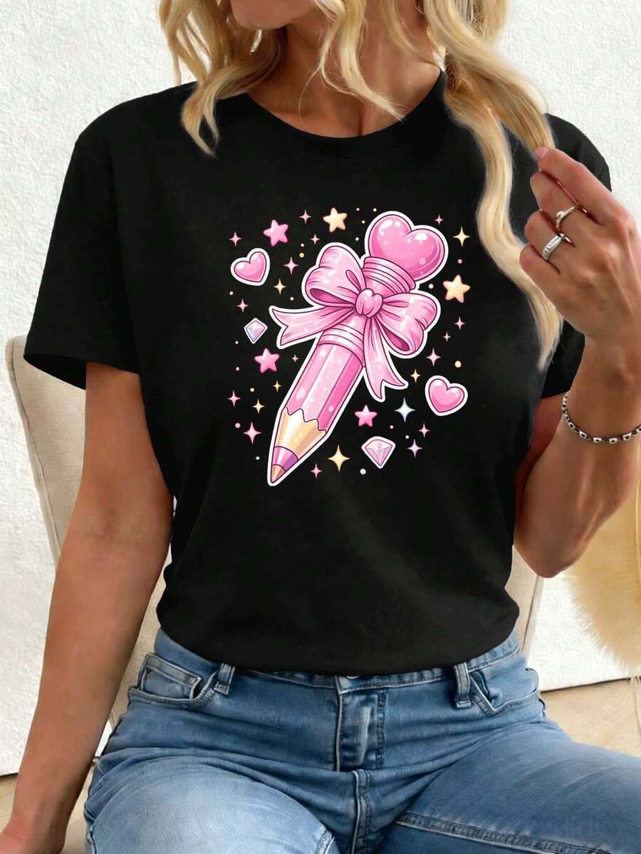 Women T-Shirts - Black - View 1