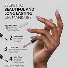 1 pieza Esmalte de uñas en gel No.054 de la marca GUIBOFU - Rosa vieja - Ver 10