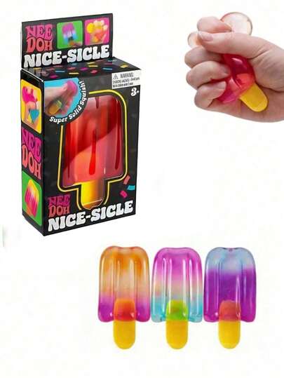 1pc Squeeze Toy, Stress Relief Toy, Ice Cream Squeeze Toy, Jellyfish, Cube, Candy, Suitable For All Ages, Autism, Office Workers, Students, Ideal Holiday Gift, Small Cute Interesting Gift, Suitable For Boys And Girls, Fun, Children's Game, Children's Toy, Boys' Game, Girls' Game, Children's Game, Party Bag Filler, Suitable For Various Holiday Gifts, Children's Party Favors, Birthday Party Favors, Office Stress Relief Toy, Interesting Gift
