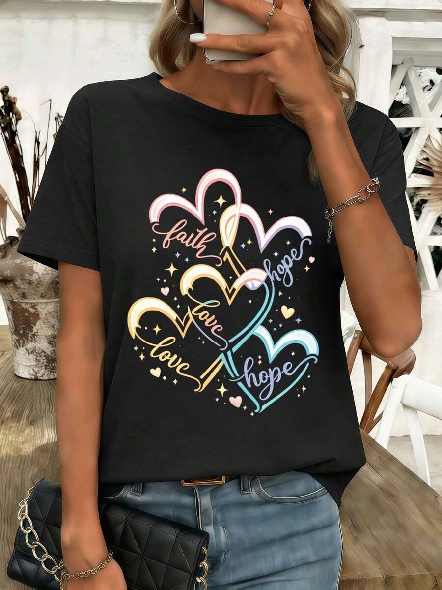 Women T-Shirts - Black - View 1