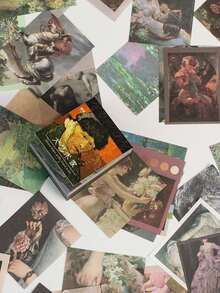 1 Book 400 Sheets Vintage Van Gogh Oil Painting Sulfuric Acid Paper Material For Scrapbooking, Diary Decoration, No Duplicate Designs - SCZ014 - View 3