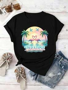 Women T-Shirts - Black - View 2