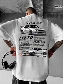 24H Shipping From DE/FR/ES | Unisex 100% Cotton CHASE Racing Pastel Tee – Loose Casual Fit | Ideal For Racing Fans, Perfect Daily Summer Look - 圖片色1pcs - 查看 7