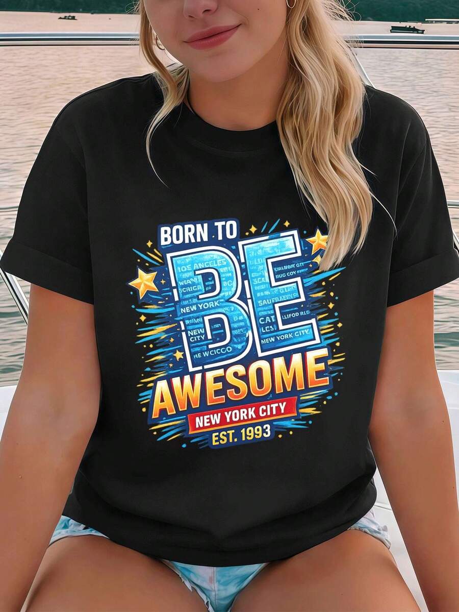 Dam-T-shirts - Svart - Visa 1