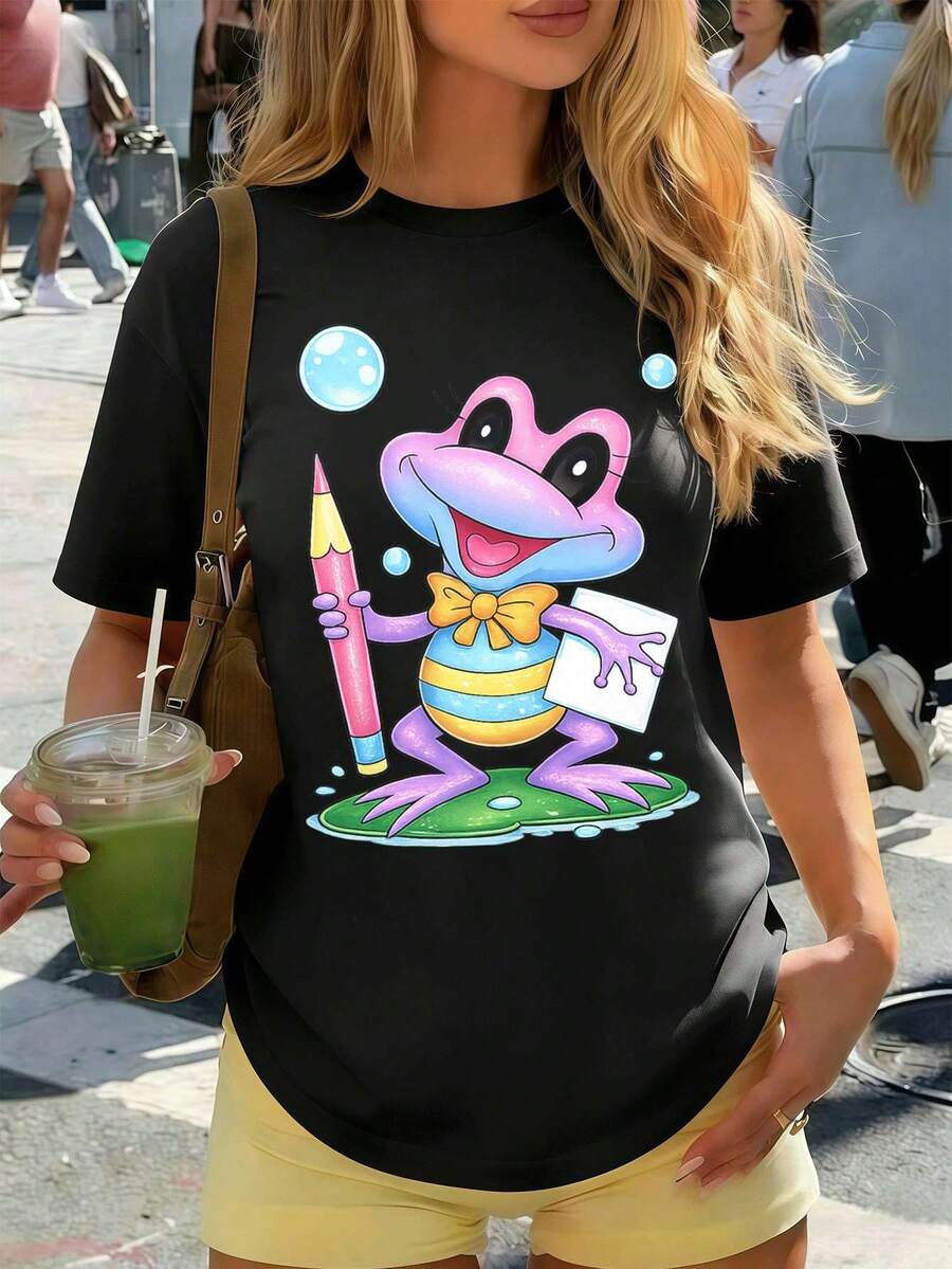 Women T-Shirts - Black - View 1
