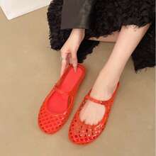 Summer Jelly Sandals For Women, Fashion Jelly Sandals Women, Casual Sandals For Women, Stylish Shoes For Women, Elegant High Heel Sandals, Soft Comfort Summer Shoes, Breathable Daily Outdoor Footwear, All-Match Womens Sandals, Lightweight Ladies Summer Footwear, Perfect Mother Gifts, Chic Casual Party Street Wear For Hot Summer Days - Đỏ - Xem 2