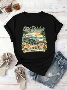 Women T-Shirts - Black - View 2