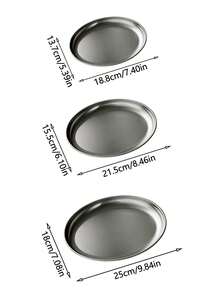 1pc Ins Style Stainless Steel Wavy Oval Tray, Retro Niche Dessert Plate, Minimalist Oval Plate, Suitable For Cafe, Cake, Afternoon Tea, Applicable To Restaurant, Living Room, Home, Wedding, Gathering, Party. Silver Color, Deep Dish, Oval Plate - Silver - View 11