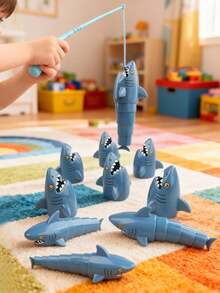 Fishing Battle Master Interactive Parent-Child Shark Tabletop Game Toy, Children's Educational Board Game, Baby Birthday Gift - Multicolor - View 2