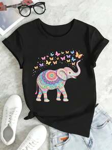 Women T-Shirts - Black - View 2
