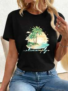 Women T-Shirts - Black - View 1