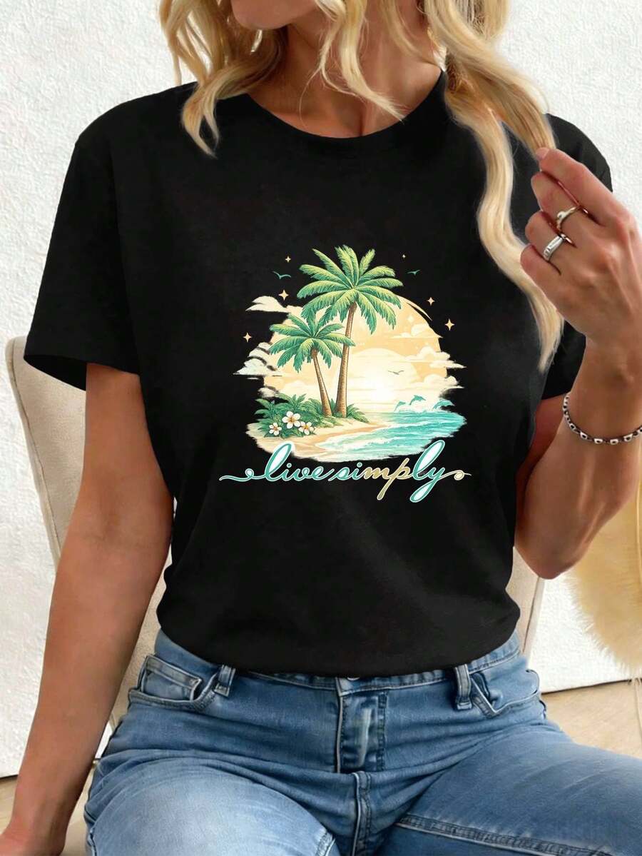 Women T-Shirts - Black - View 1