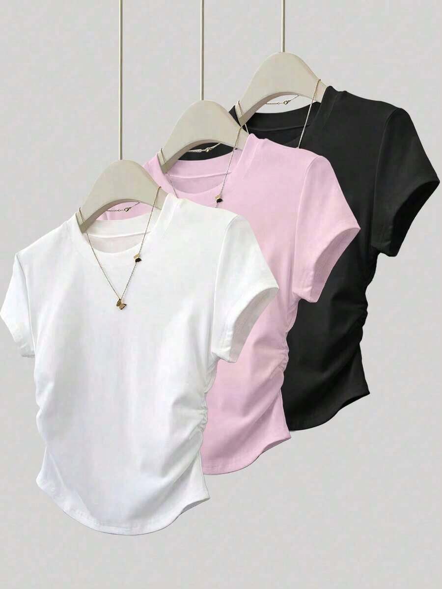 Camiseta casual de verano para mujer con estampado de leopardo - Multicolor 16 - Ver 1
