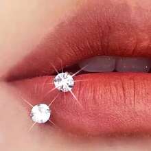 2/6 Peças Argolas de Nariz em Forma de Ferradura com Piercing de Nariz em Formato de L, Anel de Nariz de Aço Inoxidável 18G com Zircônia Cúbica Arco-Íris, Piercing de Lábio, Sobrancelha, Hélice e Orelha para Mulheres e Homens - Multicolorido - Visão 3