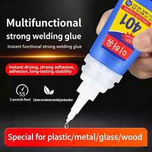 1/2 cuộn keo 401 siêu khô, bền lâu, ít mùi, không tẩy trắng, thích hợp cho sửa chữa đồ thủ công, giày dép DIY, da, cao su, kim loại, thủy tinh, trang sức, mỹ thuật, chế biến gỗ, bảo dưỡng đồ nội thất, bộ mô hình, điện tử và đồ thủ công DIY - ABS, PC và nhựa cứng, v.v. Khô trong 15 giây và đi kèm với đầu bôi keo chính xác. - Keo siêu dính Hàn Quốc 401 - Xem 9