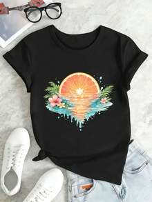 Women T-Shirts - Black - View 2