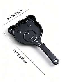 1 Stück Mini-Eierbratpfanne aus Gusseisen, Mini-Pfannkuchen-Topf-Form, süße Cartoon-Antihaft-Einzeleierpfanne, Frühstücks-Kochtopf Omelett-Maker, für Heimküche Eier-Pfannkuchen, Eierhalter Küchengerät Kochgeschirr Werkzeug Frühstücks-Maker - Verschiedenfarbig - Übersicht 2