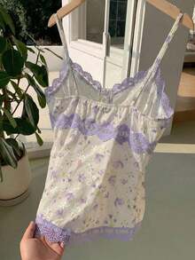 Top de mujer de unicolor, adecuado para el verano - Morado - Ver 2