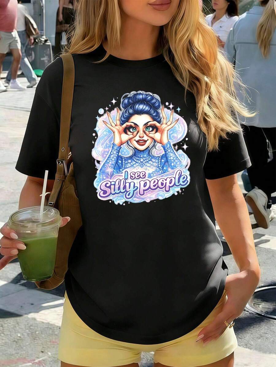 Women T-Shirts - Black - View 1