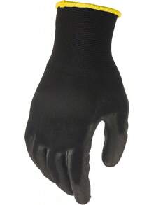GRIP 25053-26 Non-Slip Heavy Duty Work Gloves, Maximum Grip All-Purpose Gloves For Men And Women, Large Size, Industrial Strength, Durable & Flexible - Black/Blue - View 5