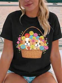Women T-Shirts - Black - View 1