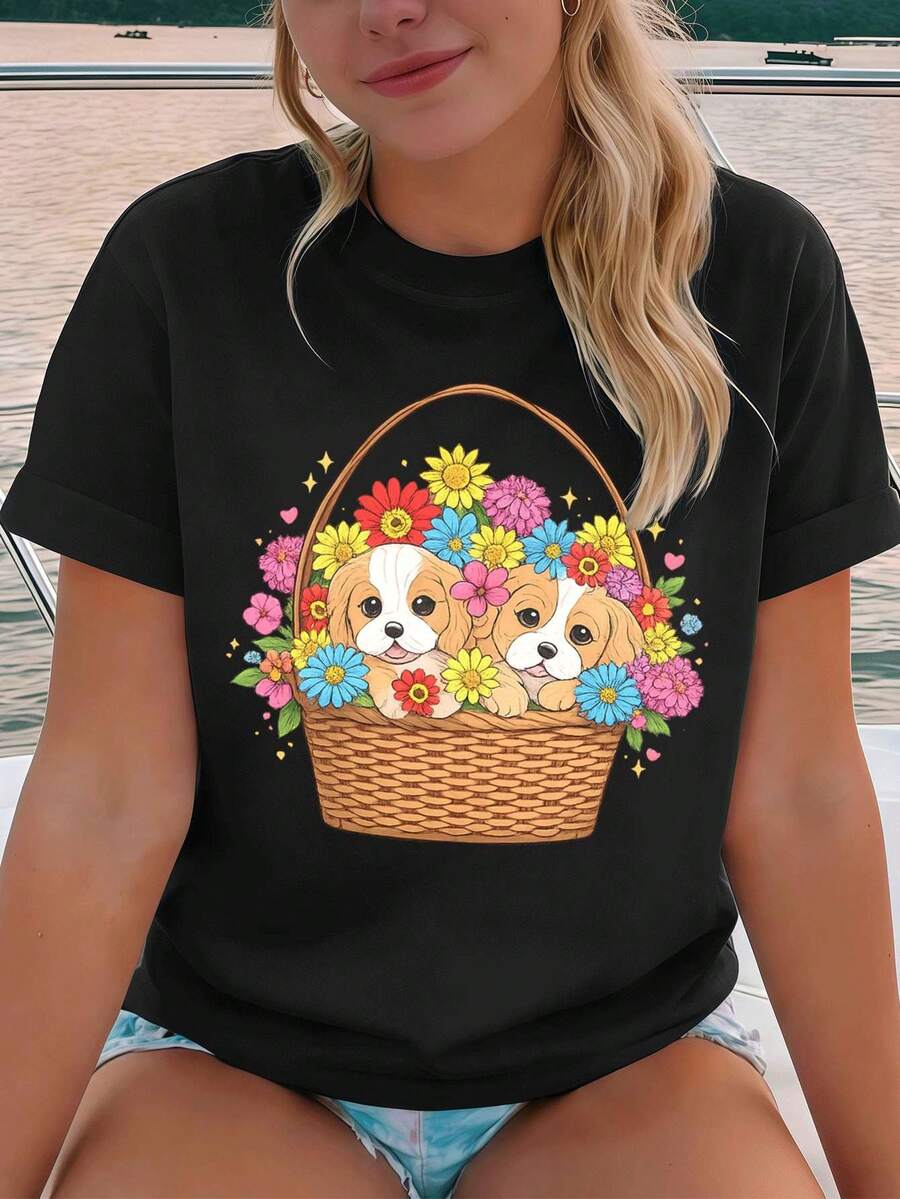 Women T-Shirts - Black - View 1