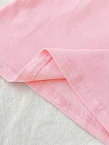 Conjunto de 3 piezas de camisetas de manga larga de ajuste ceñido con cuello redondo, estilo minimalista casual, 95% algodón, para mujer - Multicolor 13 - Ver 7