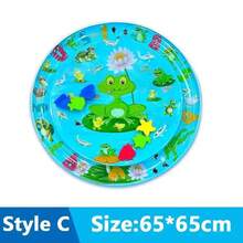 Alfombra de juego de agua sensorial para gatos con peces, cama de agua inflable gruesa, juguete sensorial para perros y mascotas, diversión interactiva - Modelo C con bomba - Ver 9