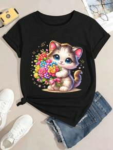 Women T-Shirts - Black - View 2