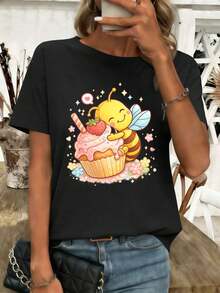 Women T-Shirts - Black - View 1