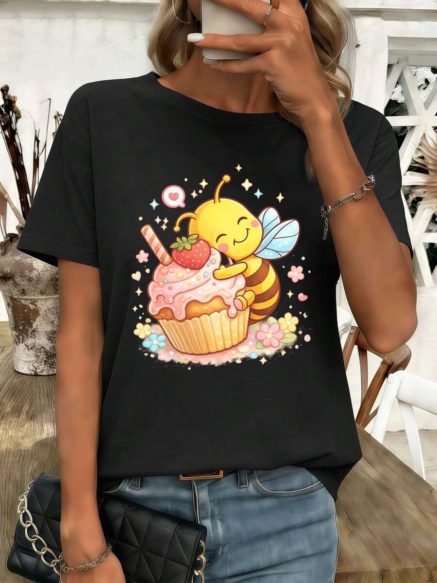 Women T-Shirts - Black - View 1