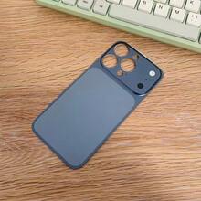Soft Blue Matte Back Cover Case, PMM Screen Protector Film For IPhone 13 Pro/14 Pro/15 Pro Max/16 Pro Max, Upgraded For IPhone 17 Pro/17 Pro Max, Scratch-Resistant Daily Protection - Blue - View 3