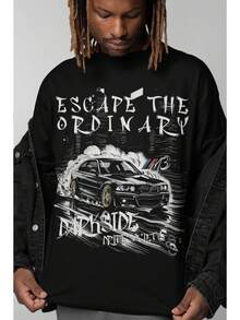 Unisex T-shirt Escape The Ordinary Edition Shirt, herr-t-shirts, herrkläder, herrset, herr-t-shirt, herrartiklar, vardagsklänningar för kvinnor, damset, eleganta blusar, dam-t-shirts, damklänning - Svart - Visa 1