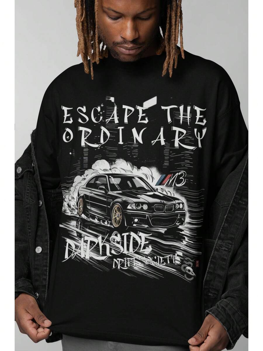 Unisex T-shirt Escape The Ordinary Edition Shirt, herr-t-shirts, herrkläder, herrset, herr-t-shirt, herrartiklar, vardagsklänningar för kvinnor, damset, eleganta blusar, dam-t-shirts, damklänning - Svart - Visa 1