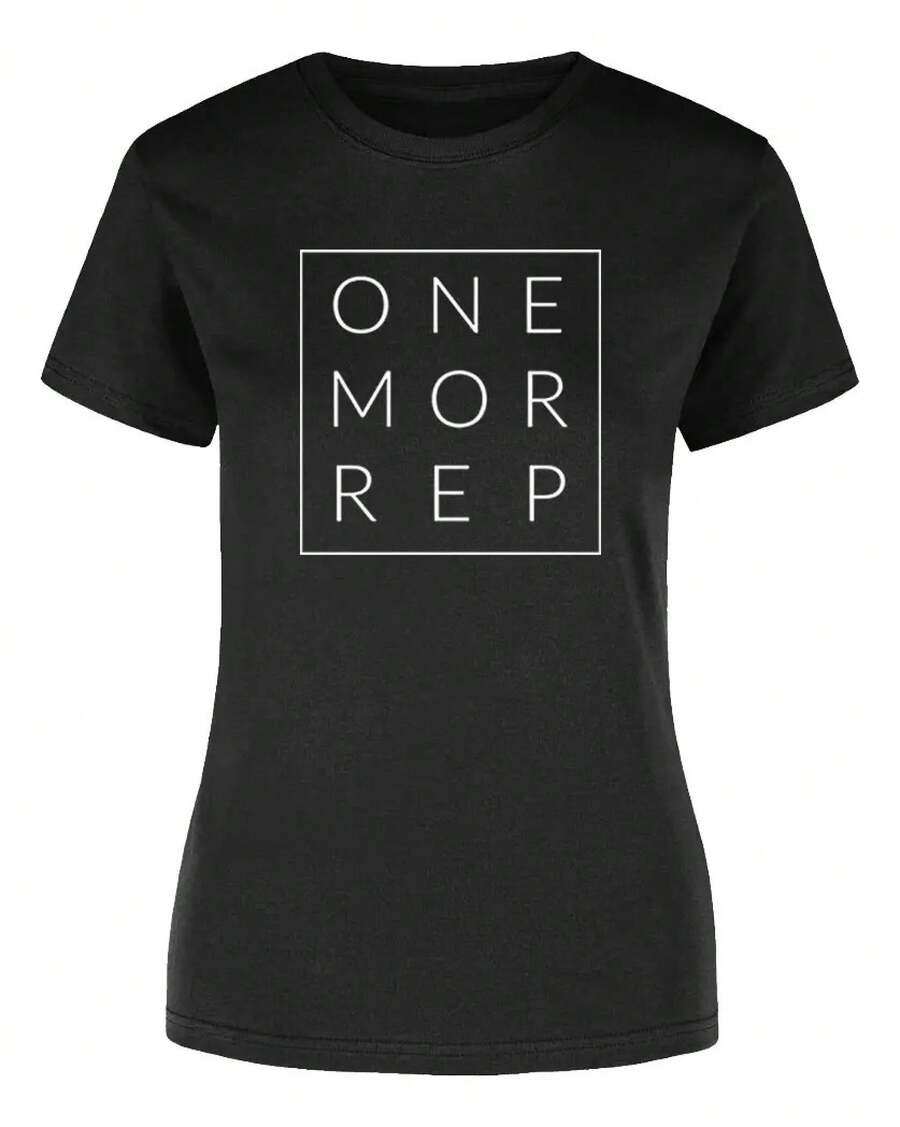 Playera Gym Gimnasio Una Repetición Más Mujer - Negro - Ver 1