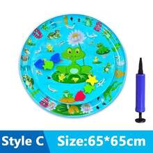 Alfombra de juego de agua sensorial para gatos con peces, cama de agua inflable gruesa, juguete sensorial para perros y mascotas, diversión interactiva - Modelo C con bomba - Ver 12