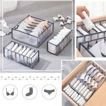 Honeycomb Organizer Box Drawer Wardrobe Kit 3 Wardrobe Underwear Socks Blouse Bed Shorts Foldable Closet Organization - 淺灰色 - 查看 2