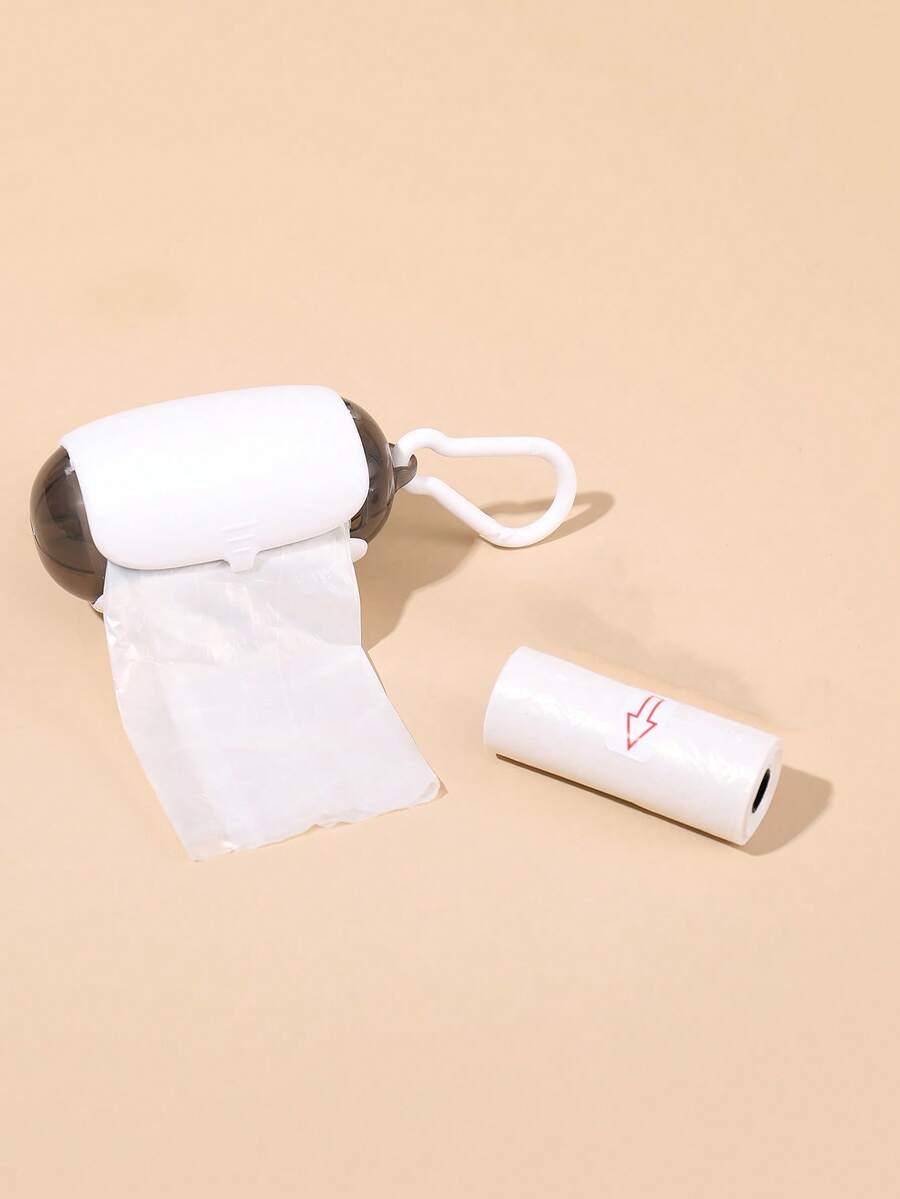 1 hộp đựng/phân phối chất thải thú cưng + 1 cuộn túi đựng rác, được cố định chắc chắn để tránh rung lắc, thiết kế trong suốt giúp dễ dàng kiểm tra dung tích còn lại, hộp đựng túi chất thải thú cưng dung tích lớn, tiện dụng và bền bỉ, đồ dùng cho thú cưng. - trắng - Xem 1