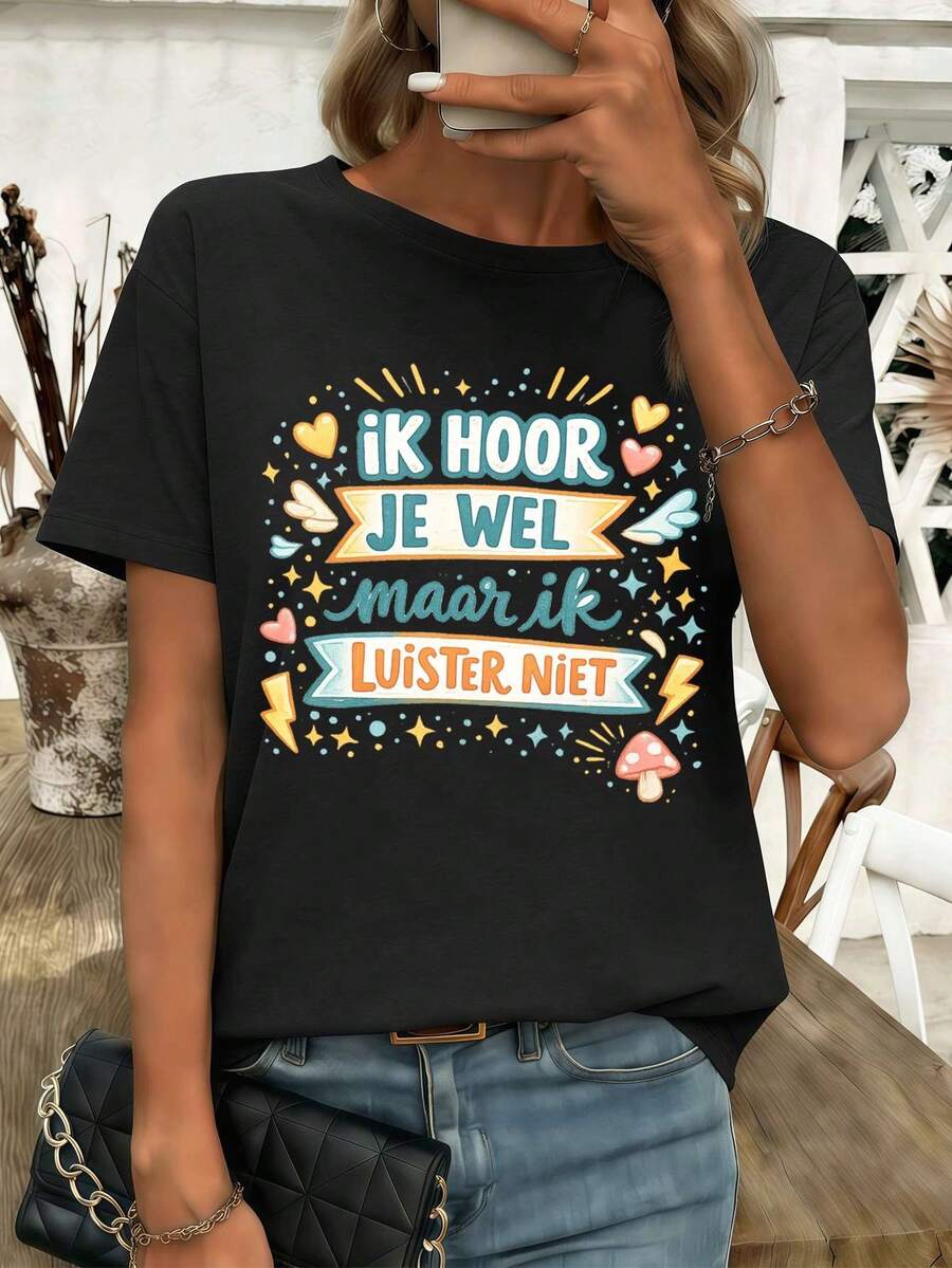 Women T-Shirts - Black - View 1