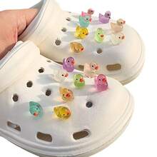 8/12/16/20 peças Decorações para Sapatos Clogs, Formato de Pato Fofo, Destacáveis, Brilham no Escuro, Adequados para Sapatos Clogs DIY, Acessórios Artesanais para Praia de Verão, Adequados para Furos de Sapato de 8-10mm. Este Produto Não Inclui os Sapatos, Apenas as Decorações para Sapatos. - Ver 7