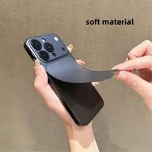 Compatible With IPhone 13 Pro, 14 Pro, 15, 16 Fashionable Back Sticker Film, Vibrant Orange Soft Back Film, Can Be Converted To 17 Pro/17 Pro Max, Matte Anti-Scratch PMM Material Phone Protective Film - Orange - View 7