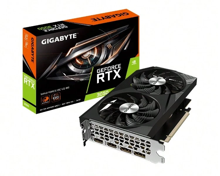 Gigabyte GeForce RTX 3050 WINDFORCE OC V2 8G NVIDIA 8 GB GDDR6 - View 1