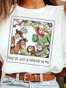 RetroToy Story You've Got A Friend In Me Photo Shirt, Toy Story Land, Woody Buzz Jessie, Bullseye, Disney Vacation 2026 Matching Tee--Disneys Disneyland Paris The Magic Kingdom Disneyesque The House Of Mouse Mickey Mouse Empire Modest Summer Outfits Take That T Shirt Summer Coord Tops For Women Summer Summer Clothes Women Summer Clothes Summer Tops Summer Tops Women Summer Co Ord Summer Top Summer Outfits White Top Black Top Holiday Outfits For Women  Tops For Women Summer Holiday Gifts Valentine's Day Gifts Earth Day Gifts Oktoberfest Gifts Summer Bank Holiday Gifts - White - View 1