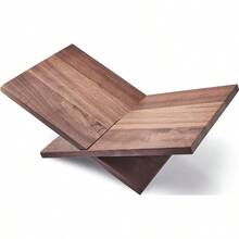 Solid Wood Book Stands - Cross Frame Walnut Wooden Book Holder, Open Bookstand For Display And Reading, Suitable For Art, Bible, Cookbook, Easel, Magazine, Textbooks - Walnut - View 3