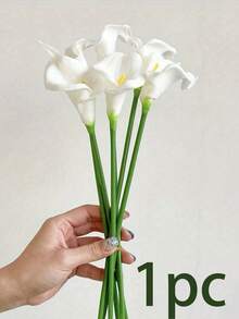 20pcs 34cm Artificial White Calla Lily, Suitable For Home Decor, Mother's Day Gift, Hotel, Party, Wedding And Tabletop Arrangement, Can Be Used All Year Round - White Calla Lily - View 7